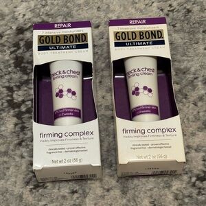 Two 2 oz Tubes of Gold Band Ultimate Repair Neck & Chest Creams *NEW*